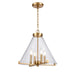 ELK Home - Four Light Pendant - The Holding - Satin Brass- Union Lighting Luminaires Decor