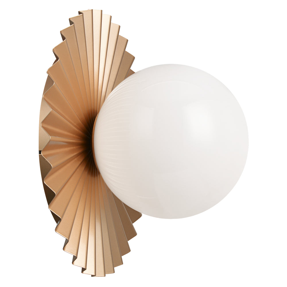 Matteo Canada - One Light Wall Sconce/Ceiling Mount - Modern Ruff - Matte Gold- Union Lighting Luminaires Decor
