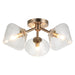 Matteo Canada - Three Light Ceiling Mount - Novo - Aged Gold Brass- Union Lighting Luminaires Decor