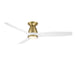Modern Forms Fans Canada - 54"Ceiling Fan - Skylark - Soft Brass/Matte White- Union Lighting Luminaires Decor