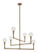 Matteo Canada - Six Light Chandelier - Candlestix - Aged Gold Brass- Union Lighting Luminaires Decor