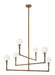 Matteo Canada - Six Light Chandelier - Candlestix - Aged Gold Brass- Union Lighting Luminaires Decor
