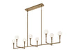 Matteo Canada - Eight Light Chandelier - Candlestix - Aged Gold Brass- Union Lighting Luminaires Decor