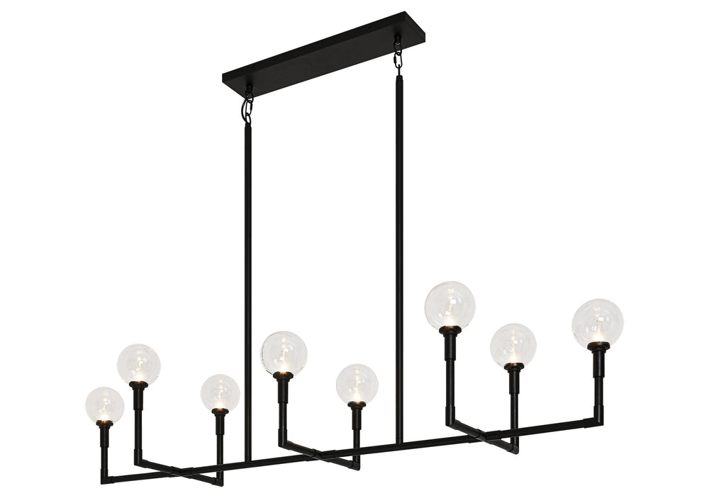 Matteo Canada - Eight Light Chandelier - Candlestix - Black- Union Lighting Luminaires Decor