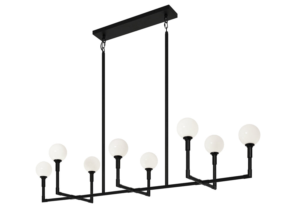 Matteo Canada - Eight Light Chandelier - Candlestix - Black- Union Lighting Luminaires Decor
