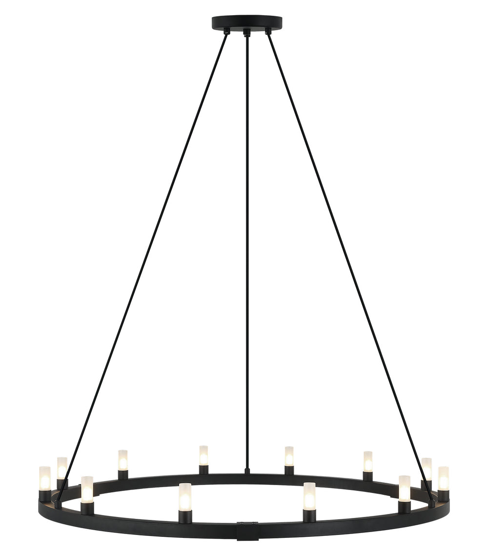 Matteo Canada - 12 Light Chandelier - Cascadian - Matte Black- Union Lighting Luminaires Decor