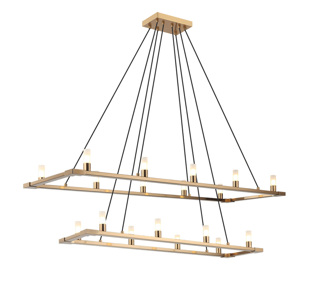 Matteo Canada - 18 Light Chandelier - Cascadian - Aged Gold Brass- Union Lighting Luminaires Decor