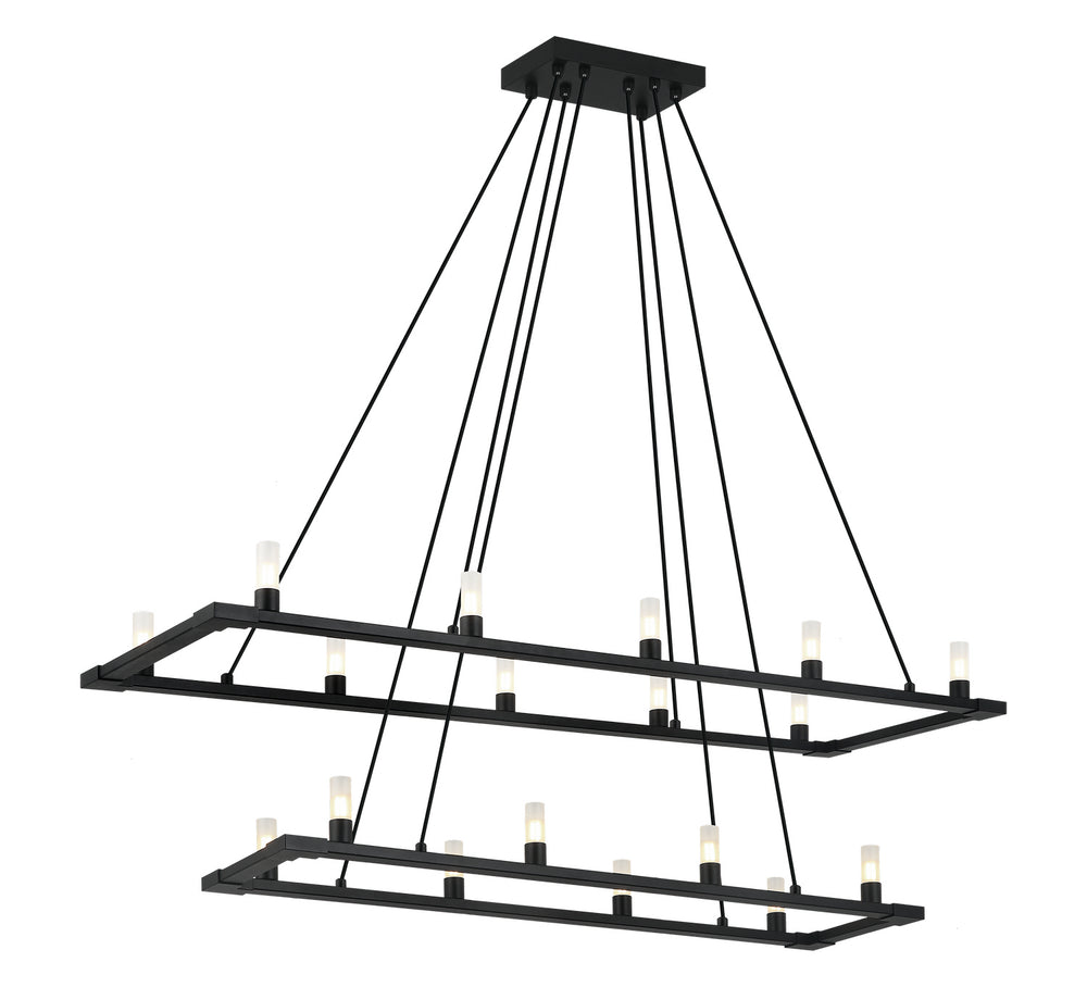 Matteo Canada - 18 Light Chandelier - Cascadian - Matte Black- Union Lighting Luminaires Decor