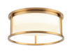 Matteo Canada - Two Light Ceiling Mount - Framerton - Aged Gold Brass- Union Lighting Luminaires Decor