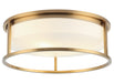 Matteo Canada - Three Light Ceiling Mount - Framerton - Aged Gold Brass- Union Lighting Luminaires Decor