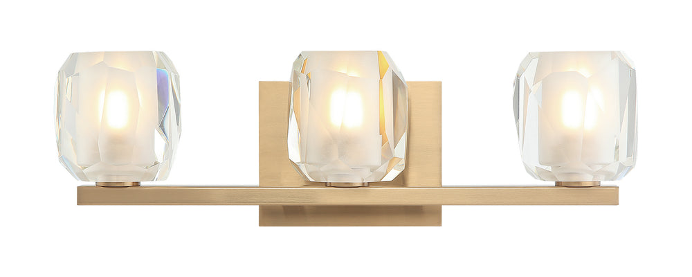 Matteo Canada - Three Light Vanity - Carleton - Aged Gold Brass- Union Lighting Luminaires Decor