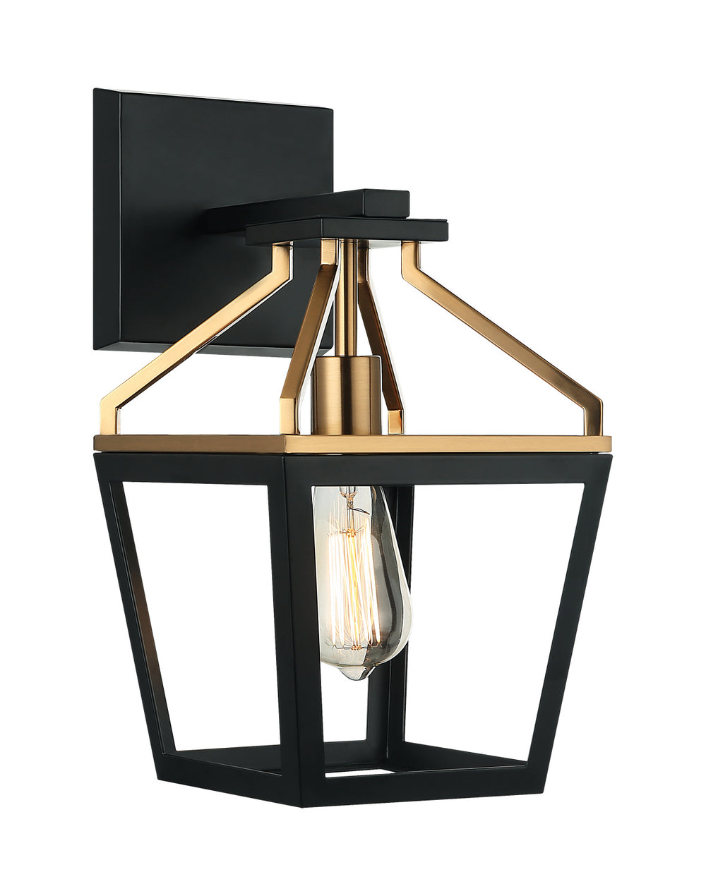 Matteo Canada - One Light Wall Sconce - Mavonshire - Black + Aged Gold Brass- Union Lighting Luminaires Decor