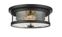 Bethel International Canada - Two Light Flush Mount - Black- Union Lighting Luminaires Decor