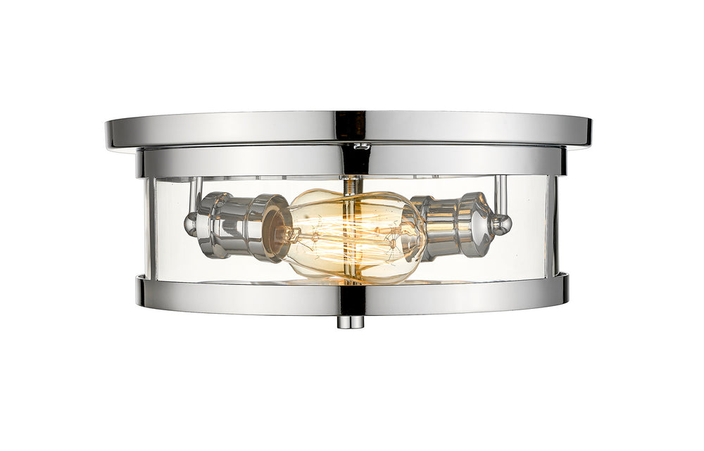 Bethel International Canada - Two Light Flush Mount - Chrome- Union Lighting Luminaires Decor
