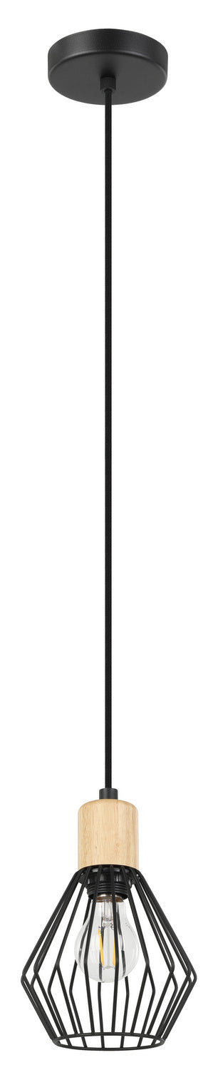 Eglo Canada - One Light Pendant - Palmorla - Structured Black- Union Lighting Luminaires Decor
