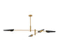 Bethel International Canada - Four Light Chandelier - Gold & Black- Union Lighting Luminaires Decor