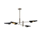 Bethel International Canada - Four Light Chandelier - Shiny Nickel & Black- Union Lighting Luminaires Decor
