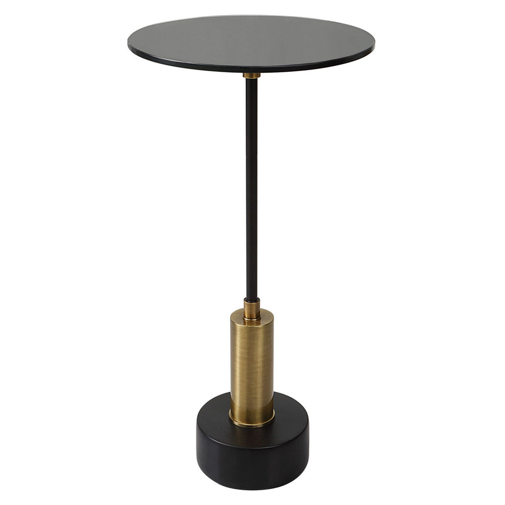 Uttermost - Accent Table - Spector - Brushed Brass And Satin Black Iron- Union Lighting Luminaires Decor