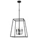 Quoizel - Four Light Pendant - Prescott - Matte Black- Union Lighting Luminaires Decor