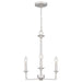Quoizel - Three Light Chandelier - Prescott - Brushed Nickel- Union Lighting Luminaires Decor