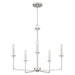 Quoizel - Five Light Chandelier - Prescott - Brushed Nickel- Union Lighting Luminaires Decor