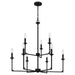 Quoizel - Nine Light Chandelier - Prescott - Matte Black- Union Lighting Luminaires Decor