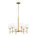 Kichler Canada - Six Light Chandelier - Ali - Brushed Natural Brass- Union Lighting Luminaires Decor