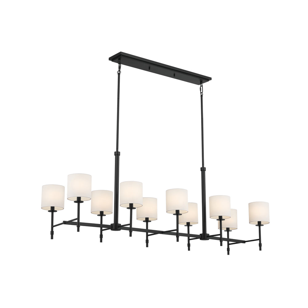 Kichler Canada - Ten Light Linear Chandelier - Ali - Black- Union Lighting Luminaires Decor