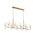 Kichler Canada - Ten Light Linear Chandelier - Ali - Brushed Natural Brass- Union Lighting Luminaires Decor