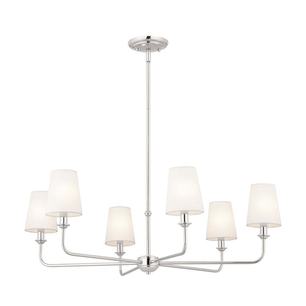 Kichler Canada - Six Light Chandelier - Pallas - Polished Nickel- Union Lighting Luminaires Decor