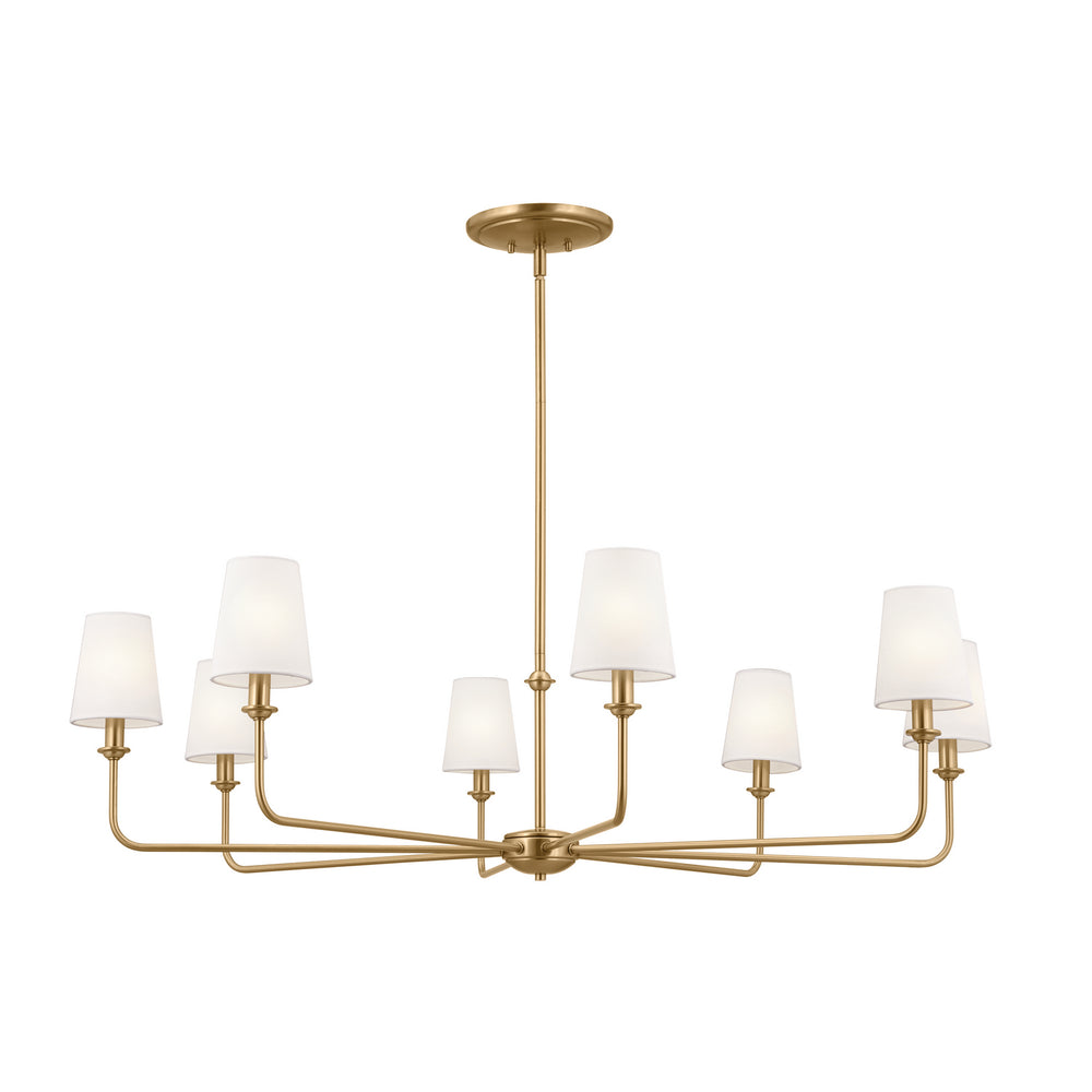 Kichler Canada - Eight Light Chandelier - Pallas - Brushed Natural Brass- Union Lighting Luminaires Decor