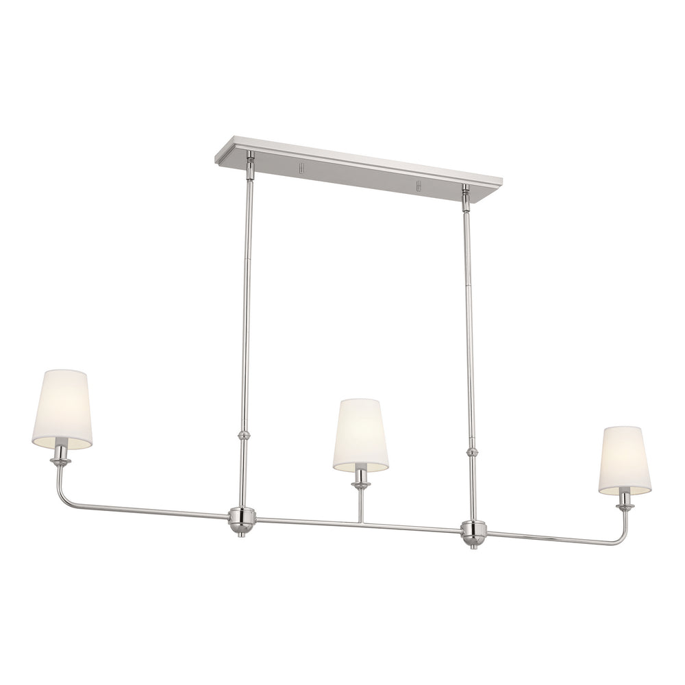 Kichler Canada - Three Light Linear Chandelier - Pallas - Polished Nickel- Union Lighting Luminaires Decor