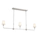 Kichler Canada - Three Light Linear Chandelier - Pallas - Polished Nickel- Union Lighting Luminaires Decor