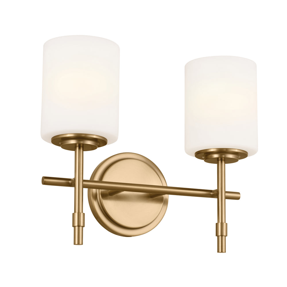 Kichler Canada - Two Light Bath - Ali - Brushed Natural Brass- Union Lighting Luminaires Decor