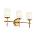 Kichler Canada - Three Light Bath - Ali - Brushed Natural Brass- Union Lighting Luminaires Decor