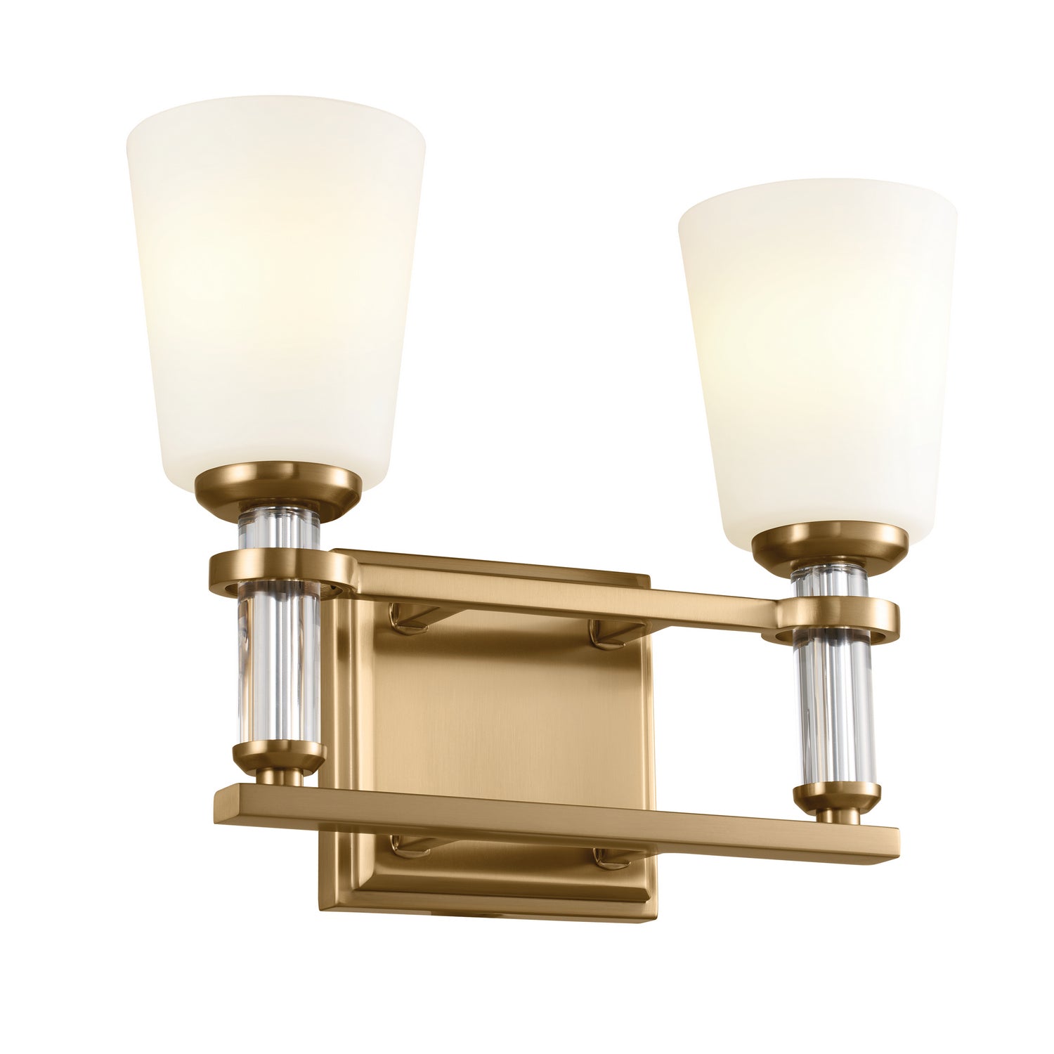 Kichler Canada - Two Light Bath - Rosalind - Brushed Natural Brass- Union Lighting Luminaires Decor