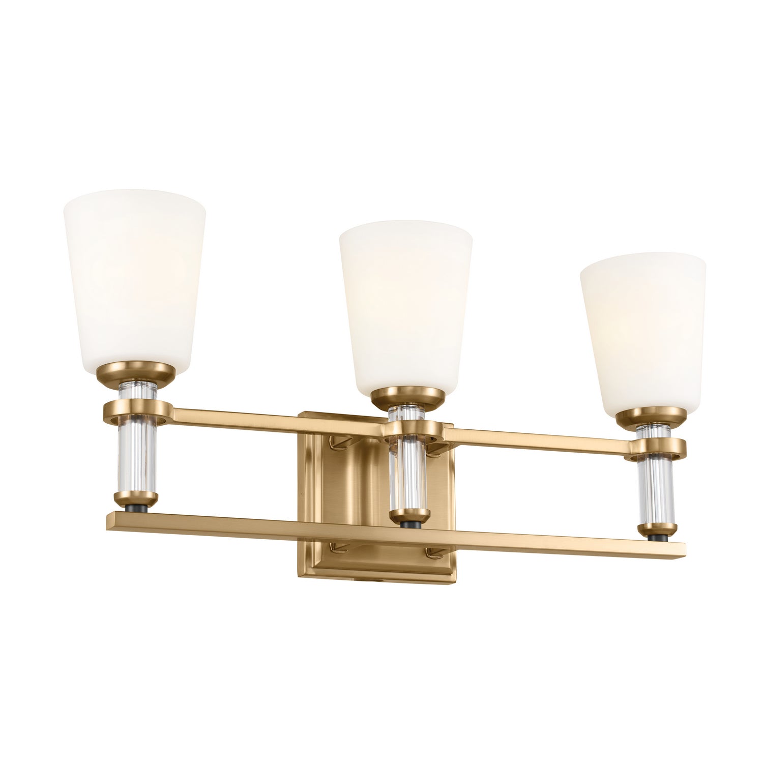 Kichler Canada - Three Light Bath - Rosalind - Brushed Natural Brass- Union Lighting Luminaires Decor