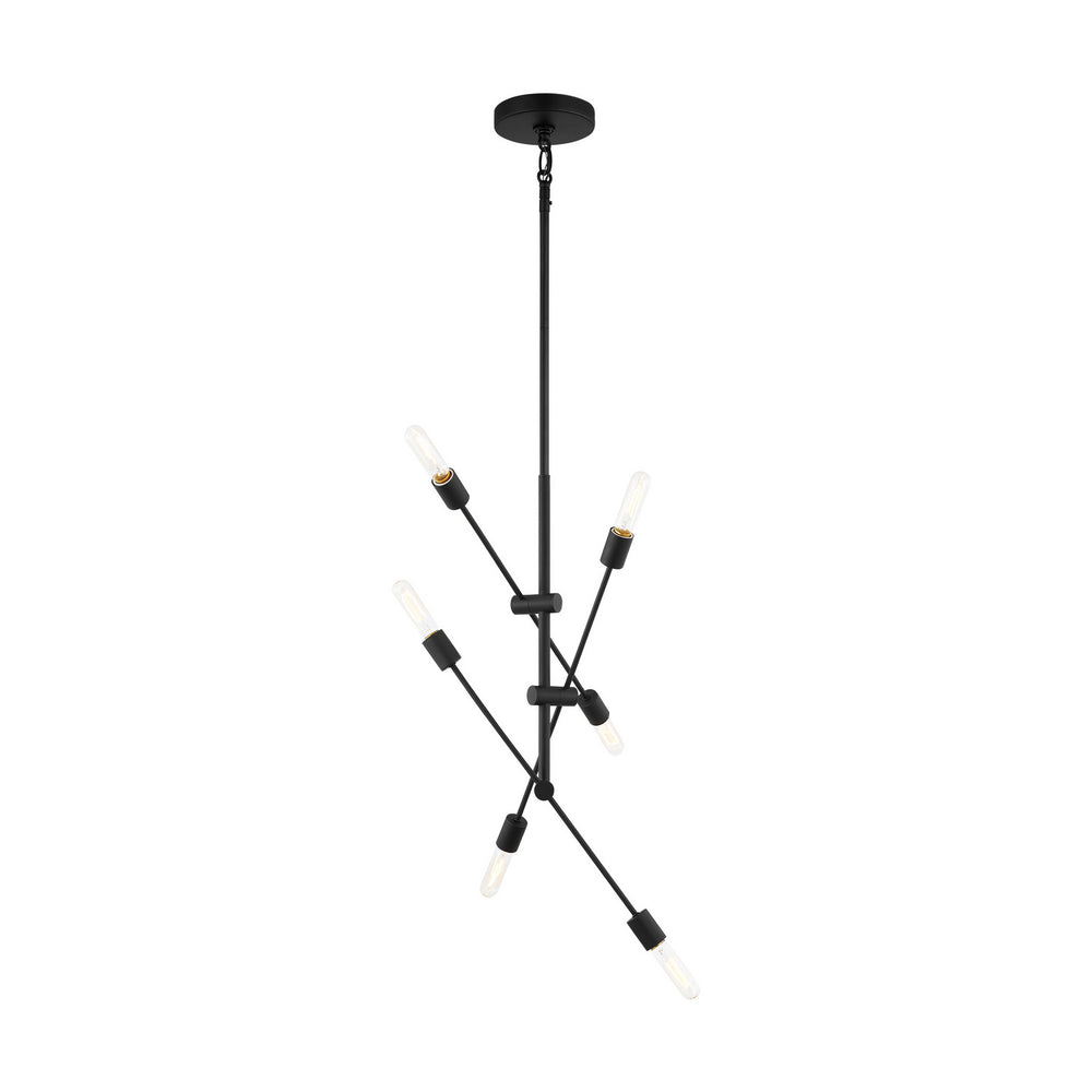 Visual Comfort Studio Canada - Six Light Chandelier - Axis - Midnight Black- Union Lighting Luminaires Decor