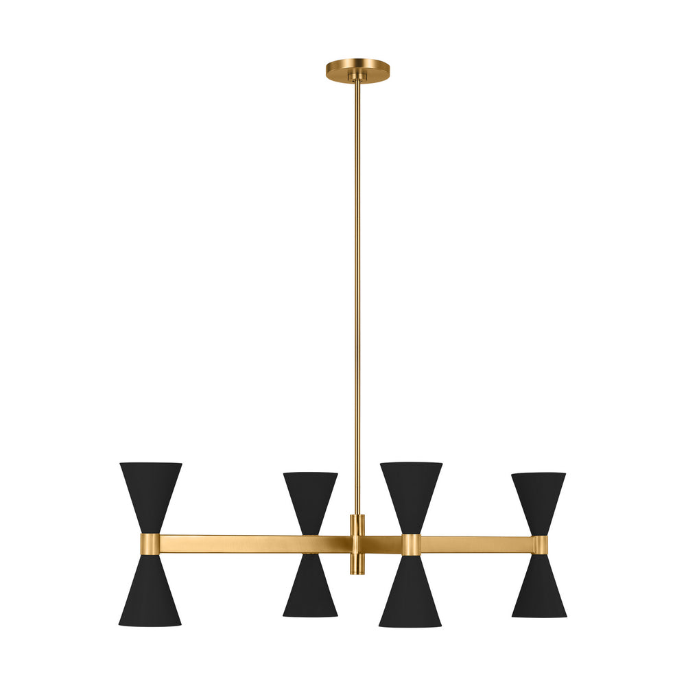 Visual Comfort Studio Canada - Eight Light Chandelier - Albertine - Midnight Black- Union Lighting Luminaires Decor