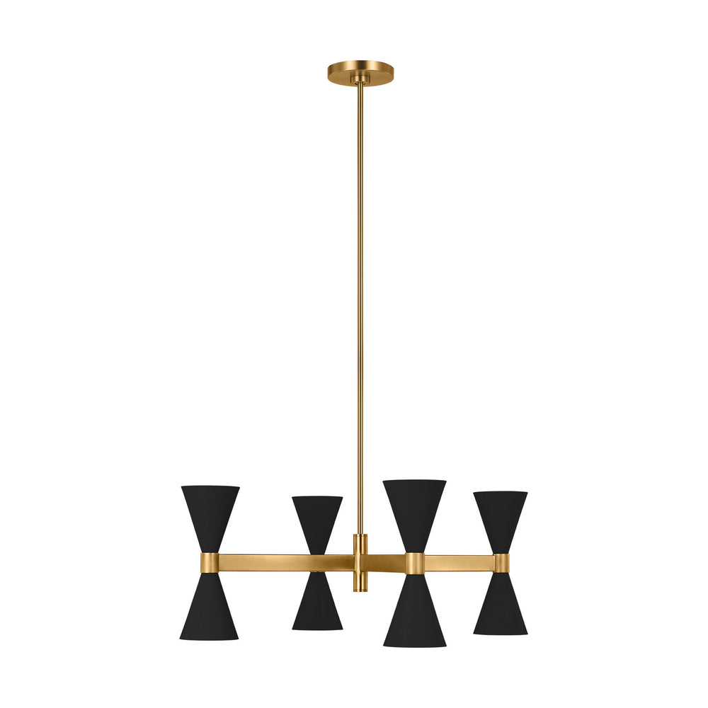 Visual Comfort Studio Canada - Eight Light Chandelier - Albertine - Midnight Black- Union Lighting Luminaires Decor