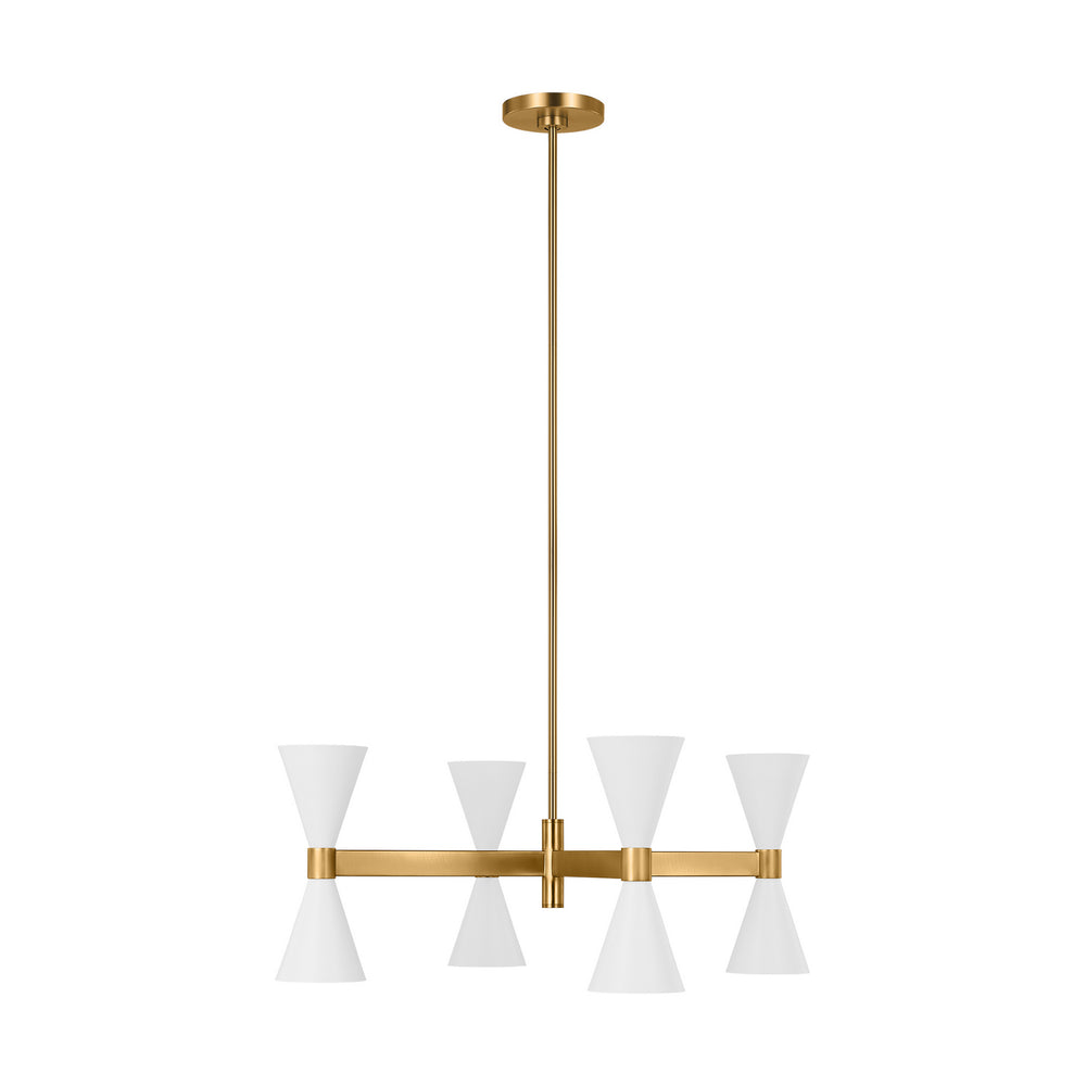 Visual Comfort Studio Canada - Eight Light Chandelier - Albertine - Matte White- Union Lighting Luminaires Decor