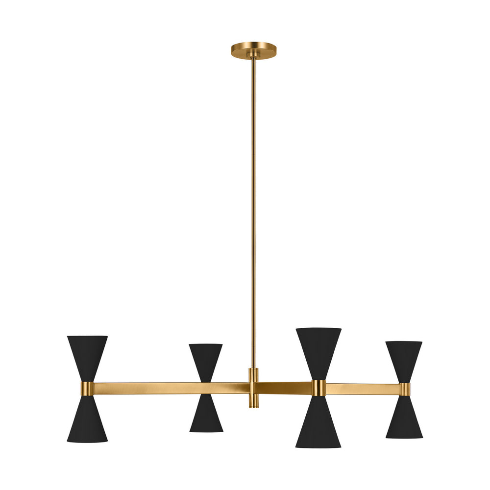 Visual Comfort Studio Canada - Eight Light Chandelier - Albertine - Midnight Black- Union Lighting Luminaires Decor