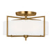 Visual Comfort Studio Canada - Three Light Semi-Flush Mount - Perno - Burnished Brass- Union Lighting Luminaires Decor