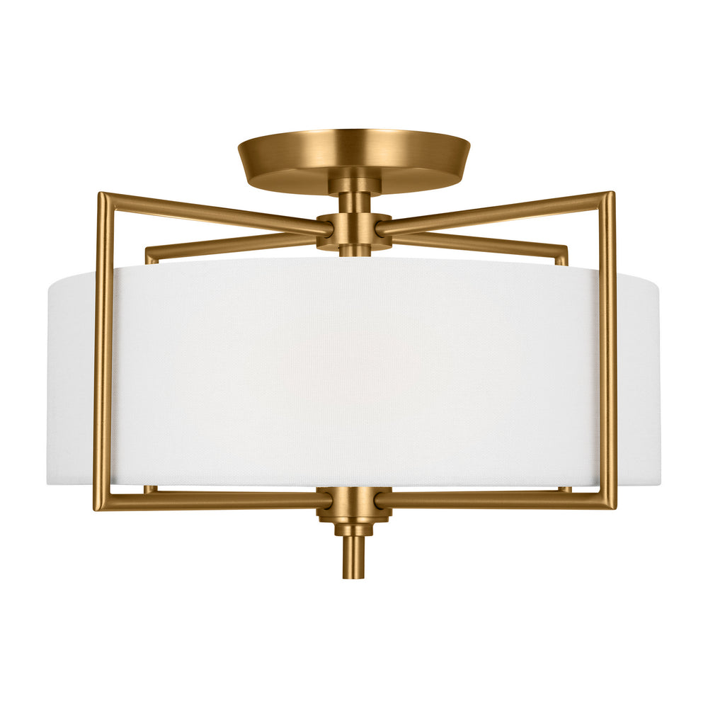 Visual Comfort Studio Canada - Two Light Semi-Flush Mount - Perno - Burnished Brass- Union Lighting Luminaires Decor