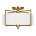 Visual Comfort Studio Canada - Two Light Semi-Flush Mount - Perno - Burnished Brass- Union Lighting Luminaires Decor