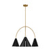 Visual Comfort Studio Canada - LED Chandelier - Cambre - Midnight Black and Burnished Brass- Union Lighting Luminaires Decor