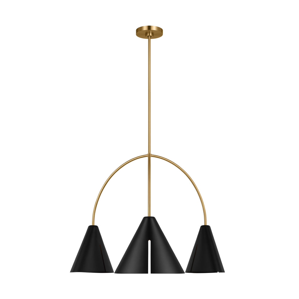 Visual Comfort Studio Canada - LED Chandelier - Cambre - Midnight Black and Burnished Brass- Union Lighting Luminaires Decor