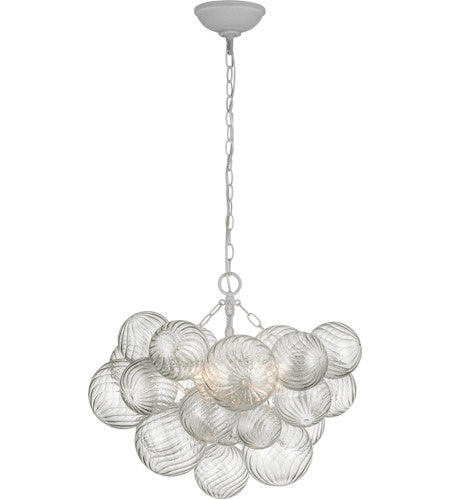 Visual Comfort Signature Canada - LED Chandelier - Talia - Plaster White and Clear Swirled Glass- Union Lighting Luminaires Decor