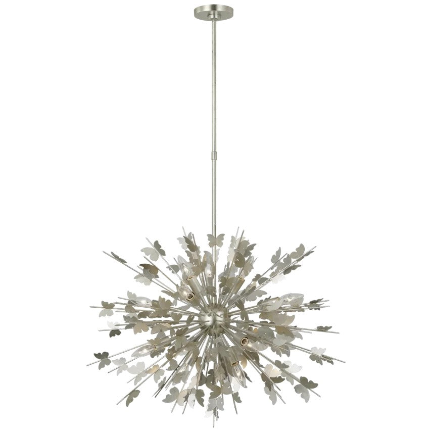 Visual Comfort Signature Canada - LED Chandelier - Farfalle - Burnished Silver Leaf- Union Lighting Luminaires Decor