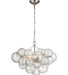 Visual Comfort Signature Canada - LED Chandelier - Talia - Burnished Silver Leaf and Clear Swirled Glass- Union Lighting Luminaires Decor